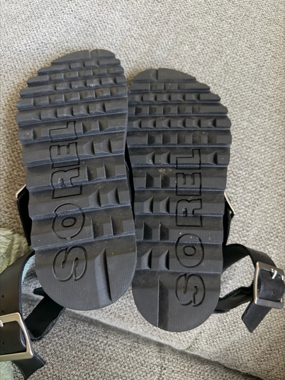 Sorel Black Strappy Buckle Platform Sandals for Women - Picture 4 of 4
